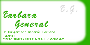 barbara general business card
