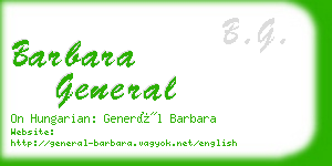 barbara general business card